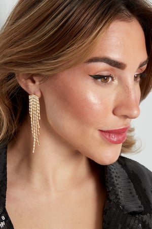 Orecchini scintillanti d'amore in argento - zircone rame h5 Immagine2