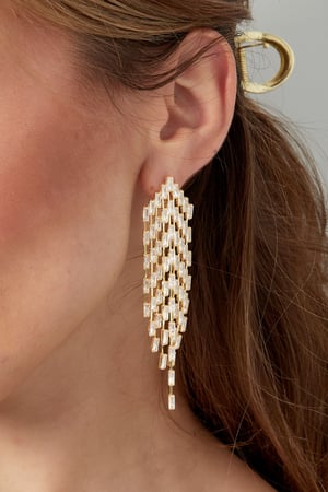 Orecchini scintillanti in argento - zircone rame h5 Immagine3