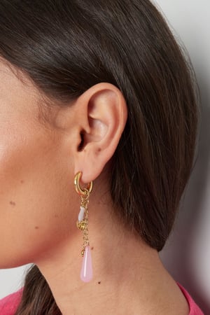 Earrings life is good - pink purple h5 Picture3
