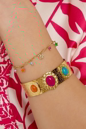 Sommerliches Rockstar-Charm-Armband – Goldfarbe - Goldfarbefarbe h5 Bild2