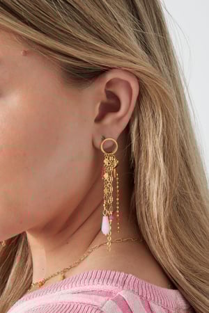 Tropfenohrringe „Ocean Party“ – Goldfarbe  - Goldfarbefarbe h5 Bild3