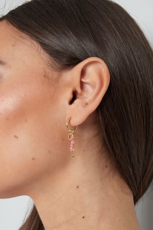 Pendientes con charm Love on top - azul/dorado  h5 Imagen3