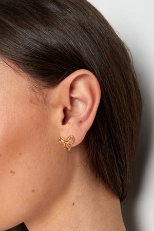 stainless steel bowknot earring h5 Picture3