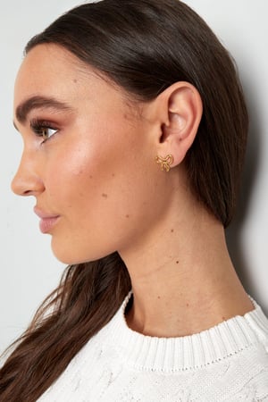 stainless steel bowknot earring h5 Picture4