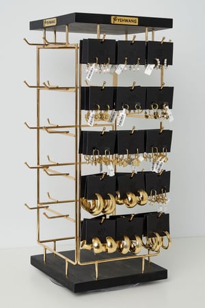 Refill package earrings display floral bouquet - stainless steel h5
