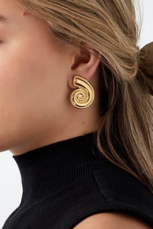 Twisted shell earrings - Silver Color color h5 Picture2