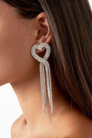 Luminous heart earrings - Silver Color color h5 Picture2