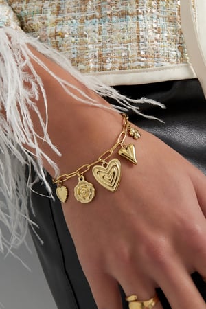 bracciale con ciondoli a cuore h5 Immagine3