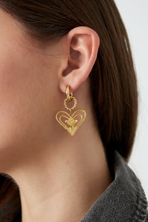 Earrings what's love - Gold colored h5 Picture2
