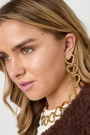 Edelstahl-Ohrhänger mit Herz-Motiv, lässig, täglich, einfache Serie, Damenschmuck h5 Bild2