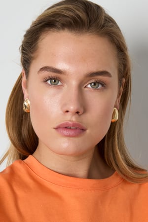 Ohrstecker aus Legierung, Tropfenform, Retro-Stil, schlichte Alltags-Serie, Damenschmuck h5 Bild4