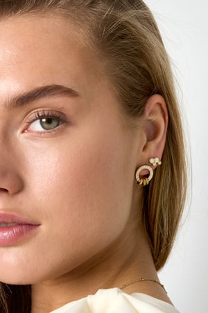 Earrings with round stones h5 Picture2