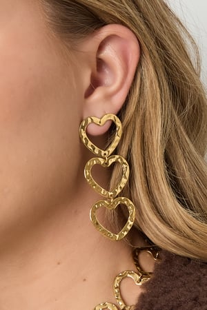 Edelstahl-Ohrhänger mit Herz-Motiv, lässig, täglich, einfache Serie, Damenschmuck h5 Bild3