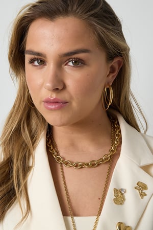 Layered plain hoop earrings h5 Picture2