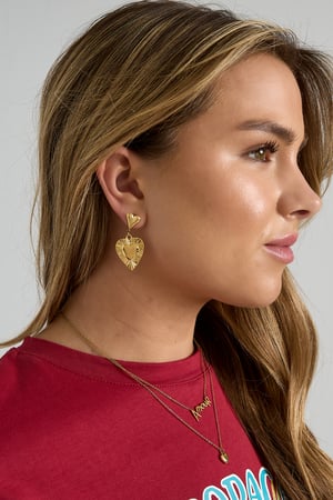 Ohrringe mit herzförmigen Anhängern h5 Bild2