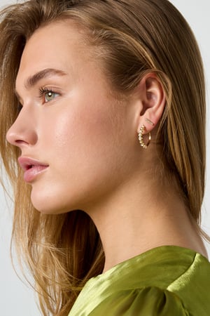 Earrings with alternating stones h5 Picture2