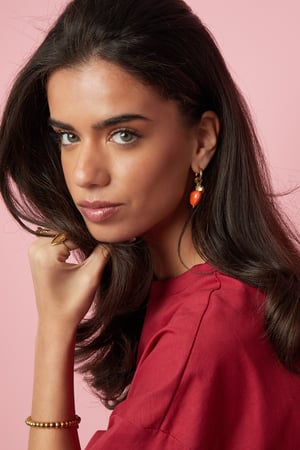 Earrings with heart pendants h5 Picture2