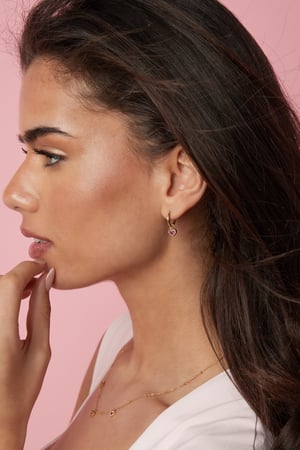 Ohrringe mit verziertem Herzanhänger h5 Bild2