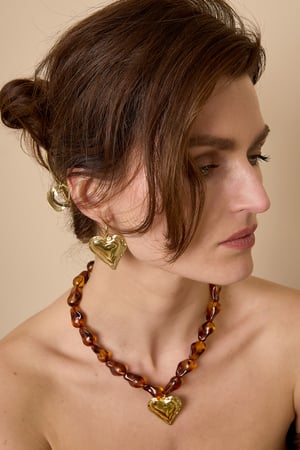 Büyük sallanan kalpli küpeler h5 Resim2