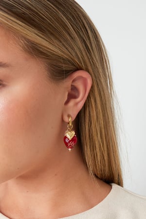 Boucles d&#39;oreilles coeur pastel h5 Image2