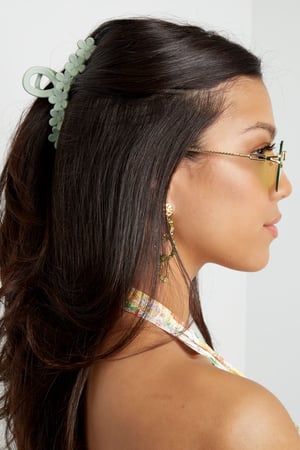Hair clip flowers in a row - cream Plastic h5 Picture2