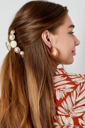 Hair clip pearls with rose h5 Picture2