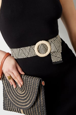 Cintura con stampa - nero/bianco  h5 Immagine2