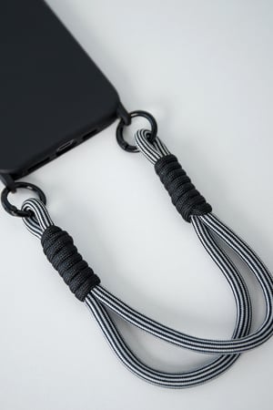 Phone cord with print - black & blue h5 Picture2