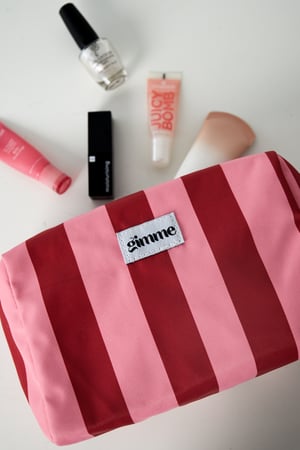 Toiletry bag large stripe - Pink red h5 Picture2