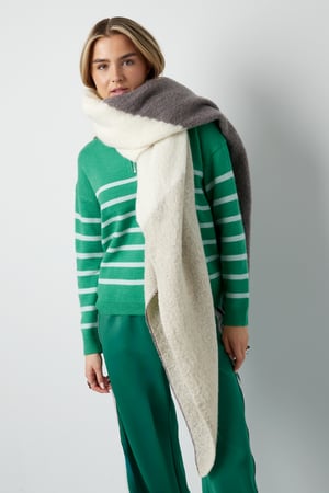 Bright blend soft scarf - blue & gray h5 Picture2