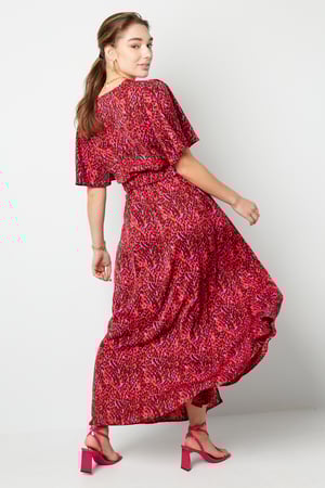 Vestido largo con estampado - rojo S h5 Imagen7