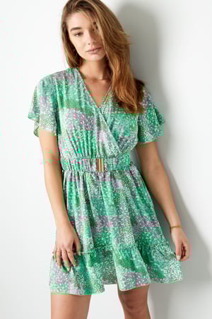 Midikleid Blumendruck Rosa h5 Bild2