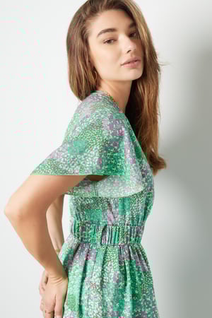 Midikleid Blumendruck Rosa h5 Bild5