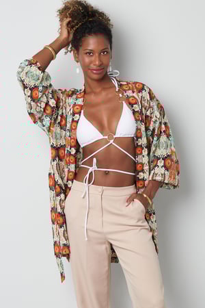Kimono corto estampado colorido - multi h5 Imagen3