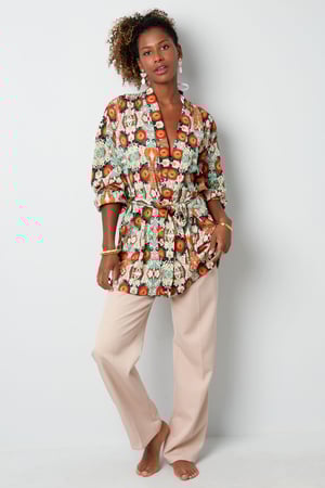 Kimono corto estampado colorido - multi h5 Imagen7