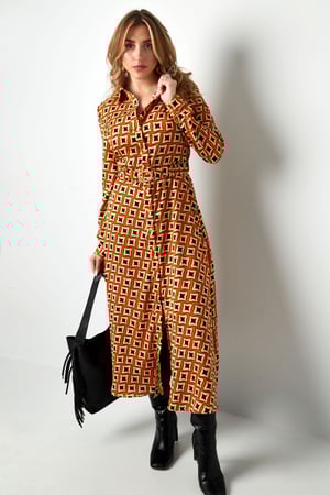 Maxi dress retro print green h5 Picture6