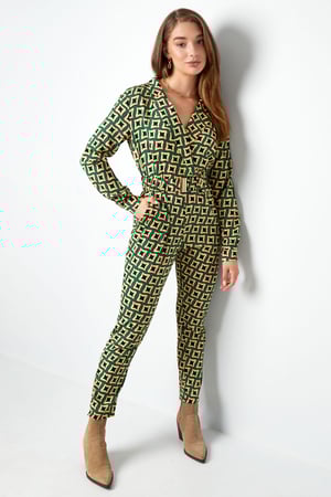 Jumpsuit retro print black h5 Picture2