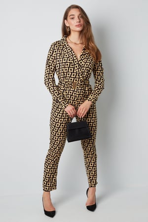 Jumpsuit retro print black h5 Picture4