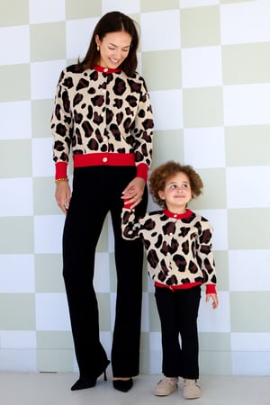 Viscose Knit Cardigan Women's Leopard Print Pattern Stylish h5 Picture4