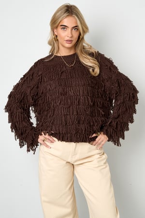 Knitted sweater with fringes h5 Picture11