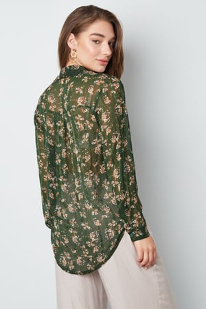Blusa stampa floreale verde h5 Immagine8