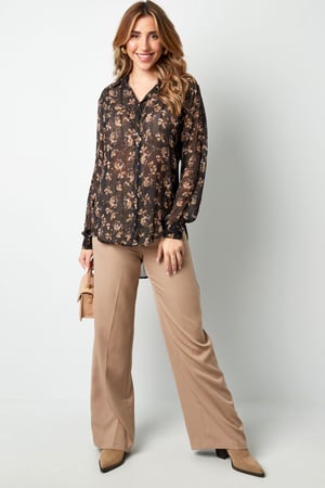 Blusa stampa floreale verde h5 Immagine7