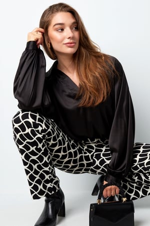 Bluse mit Puffärmeln, lila h5 Bild2