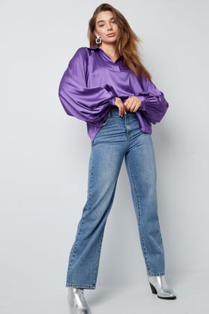 Bluse mit Puffärmeln, lila h5 Bild6
