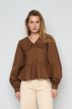 Cotton Blouses & Shirts Solid color Casual Spring/Summer Clothes h5 Picture8