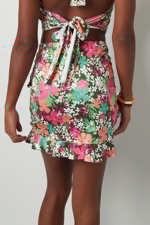 Skirt colorful flowers - green/pink Multi S h5 Picture7