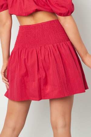 Skirt with buttons and smock detail White S h5 Picture9