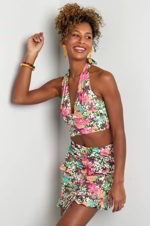 Top colorful flowers - green/pink Multi S h5 Picture3