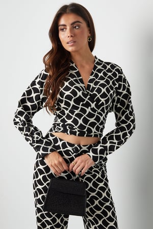 Wrap blouse aesthetic print h5 Picture2