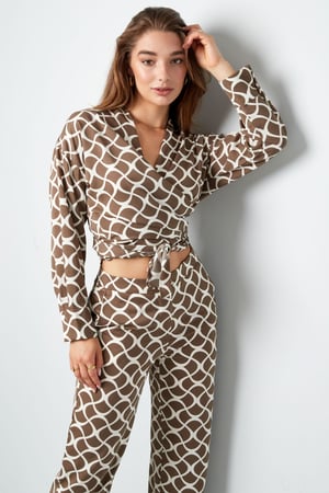Wrap blouse aesthetic print h5 Picture7